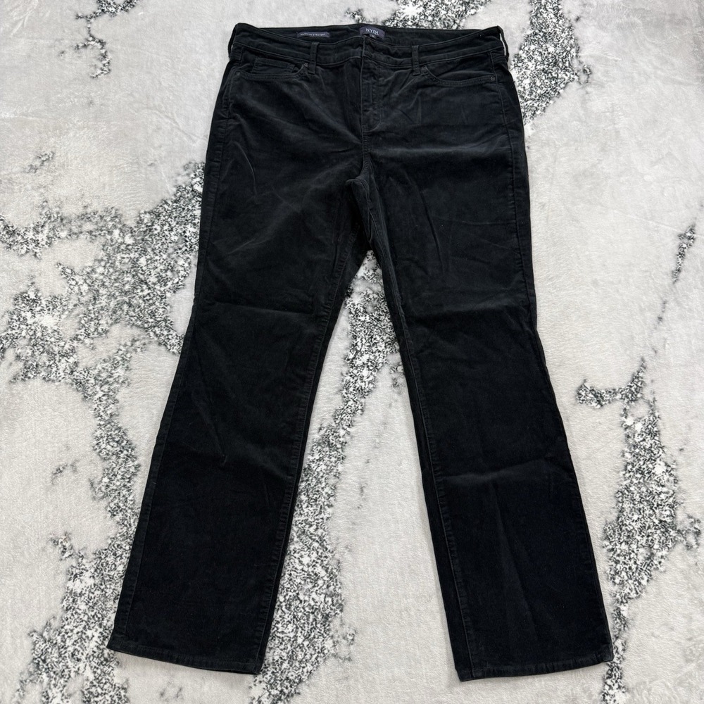 NYDJ Marilyn Straight Jeans Womens Size 16‎ Black Stretch Lift Tuck